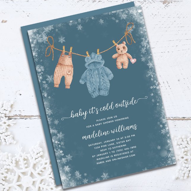 Baby Det är Kall utanför Boho Baby Shower Inbjudningar (Skapare uppladdad)