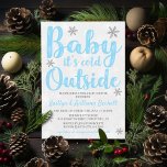 Baby Det är Kall utanför Boys Winter Baby Shower Inbjudningar<br><div class="desc">Fira i stil med de här trendigen. Den här utformningen är enkel att anpassa med din speciella händelsetext och dina gäster blir glada när de tar emot dessa fantastiska inbjudningskort.</div>
