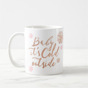 Baby Det är Kall utanför Chicens Rosa Vattenfärgsk Kaffemugg
