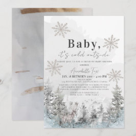 Baby Det är Kall utanför Forest Drive by Baby Show Inbjudningar
