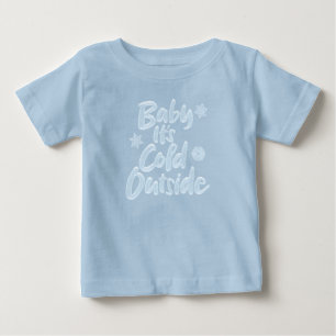 Baby Det är Kall utanför Fryst julröd T Shirt