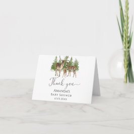 Baby Det är Kall utanför Hjort Babyskåda Tack Kort