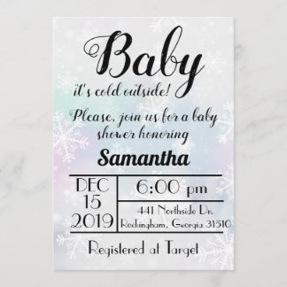 Baby Det är Kall utanför inbjudan