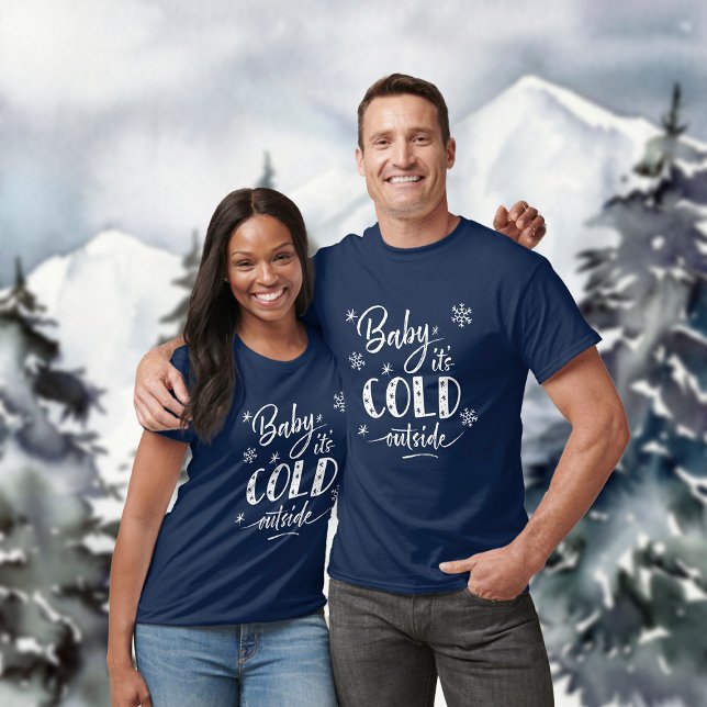 Baby Det är Kall utanför Indigo Blue T Shirt (Skapare uppladdad)