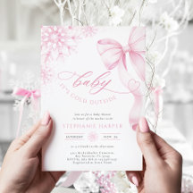 Baby Det är Kall utanför Rosa Baby Shower-inbjudan