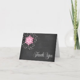 Baby Det är Kall utanför Rosa Snöflingor Tack