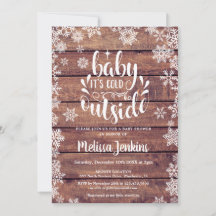 Baby Det är Kall utanför Rustic Winter Baby Shower