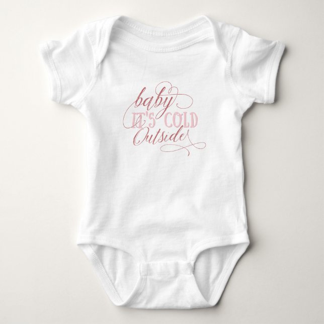 Baby Det är Kall utanför skriptcitattecken Baby-ju T Shirt (Framsida)