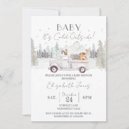 Baby Det är Kall utanför, Vinterbabyskor Inbjudningar