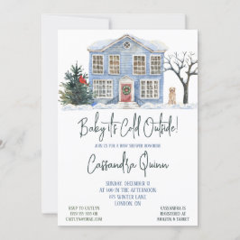 Baby Det är Kall utanför, vinterhalshuggare för ba Inbjudningar