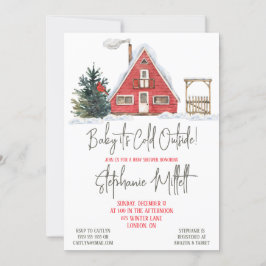 Baby Det är Kall utanför, vinterhalshuggare för ba Inbjudningar