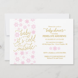 Baby Det är Kall utanför Winter Baby Shower Inbjud Inbjudningar