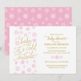 Baby Det är Kall utanför Winter Baby Shower Inbjud Inbjudningar