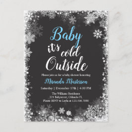 Baby Det är Kall utanför Winter Baby Shower Inbjudan Vykort