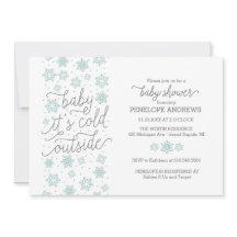 Baby Det är Kall utanför Winter Baby Shower