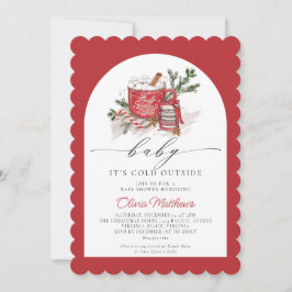 Baby Det är Kall utanför Winter Baby Shower Inbjudningar