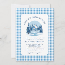 Baby Det är Kall utanför Winter Baby Shower Inbjudningar