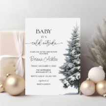 Baby Det är Kall utanför Winter Baby Shower