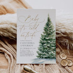 Baby Det är Kall utanför Winter Baby Shower Inbjudningar<br><div class="desc">Vänner och familj i inbjudan för att fira en liten fest på vägen med den enkla och elegant julgran-barnduschinbjudan.</div>