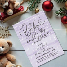 Baby Det är Kall utanför Winter Baby Shower