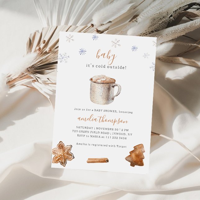 Baby Det är Kall utanför Winter Baby Shower Inbjudningar (Skapare uppladdad)