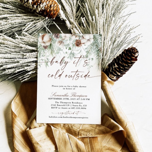 Baby Det är Kall utanför Winter Baby Shower Inbjudningar (Skapare uppladdad)