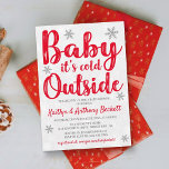 Baby Det är Kall utanför Winter Baby Shower Inbjudningar<br><div class="desc">Fira i stil med de här trendigen. Den här utformningen är enkel att anpassa med din speciella händelsetext och dina gäster blir glada när de tar emot dessa fantastiska inbjudningskort.</div>
