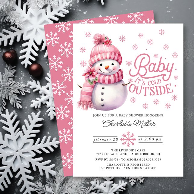 Baby Det är Kall utanför Winter Baby Shower Inbjudningar (Skapare uppladdad)