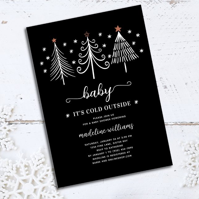 Baby Det är Kall utanför Winter Baby Shower Inbjudningar (Skapare uppladdad)