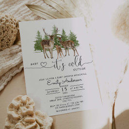 Baby Det är Kall utanför Winter Baby Shower Invati Inbjudningar