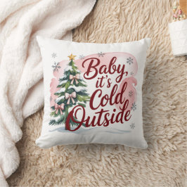 Baby, det är Kall utanför Winter Baby Shower Kudde