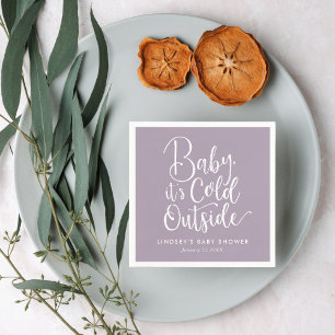Baby Det är Kall utanför Winter Baby Shower Pappersservett