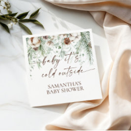Baby Det är Kall utanför Winter Baby Shower Pappersservett