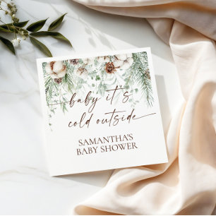 Baby Det är Kall utanför Winter Baby Shower Pappersservett