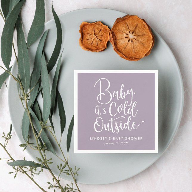 Baby Det är Kall utanför Winter Baby Shower Pappersservett (Skapare uppladdad)