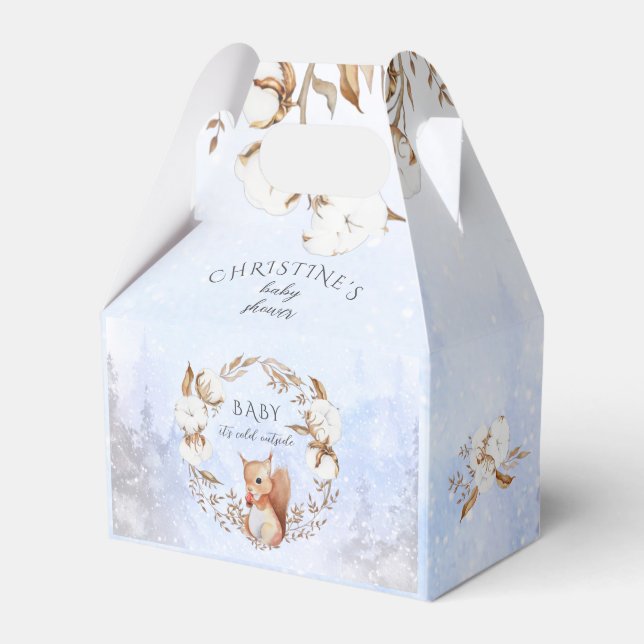 Baby Det är Kall utanför Winter Baby Shower Presentaskar (Framsidan Sidan)
