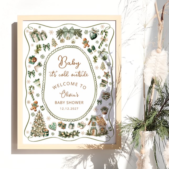 Baby Det är Kall utanför Winter Baby Shower Välkom Poster (Skapare uppladdad)