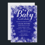 Baby Det är Kall utanför Winter Boy Shower Inbjudningar<br><div class="desc">Baby Det är Kall Utomsidad bebisduschinbjudan börjar med en marin blå bakgrund med starkt vitt snöflingor. Din babyduschinformation är skriven i en mängd typsnitt för att skapa en söt typografisk visning. Perfektens inbjudan till en vinterdusch i pojke.</div>