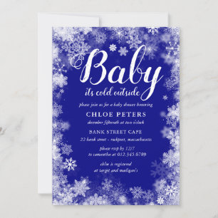 Baby Det är Kall utanför Winter Boy Shower Inbjudningar