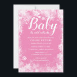 Baby Det är Kall utanför Winter Girl Baby Shower Inbjudningar<br><div class="desc">Baby Det är Kall Utomsidad babyduschinbjudan börjar med en rosa bakgrund med starkt vitt snöflingor. Din babyduschinformation är skriven i en mängd typsnitt för att skapa en söt typografisk visning. Perfektens inbjudan till en vinterdusch i flicka.</div>