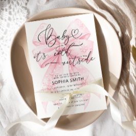 Baby Det är Kall utanför Winter Girl Baby Shower Inbjudningar
