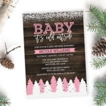 Baby Det är Kall utanför Winter Girl Baby Shower