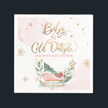 Baby Det är Kall utanför Winter Sleigh Baby Shower Pappersservett<br><div class="desc">Ett underbart tillägg till den tematiska babyskabinen på vintern. Alla detaljer är HAND-DRAWN så att du kan vara säker på att den här designen är av typen.</div>