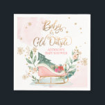 Baby Det är Kall utanför Winter Sleigh Baby Shower Pappersservett<br><div class="desc">Ett underbart tillägg till den tematiska babyskabinen på vintern. Alla detaljer är HAND-DRAWN så att du kan vara säker på att den här designen är av typen.</div>