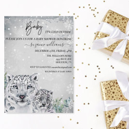 Baby Det är Kallet utanför arktiska djurleoparden  Inbjudningar