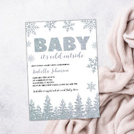 Baby Det är Kallet utanför babyskabinka för Glitte Inbjudningar