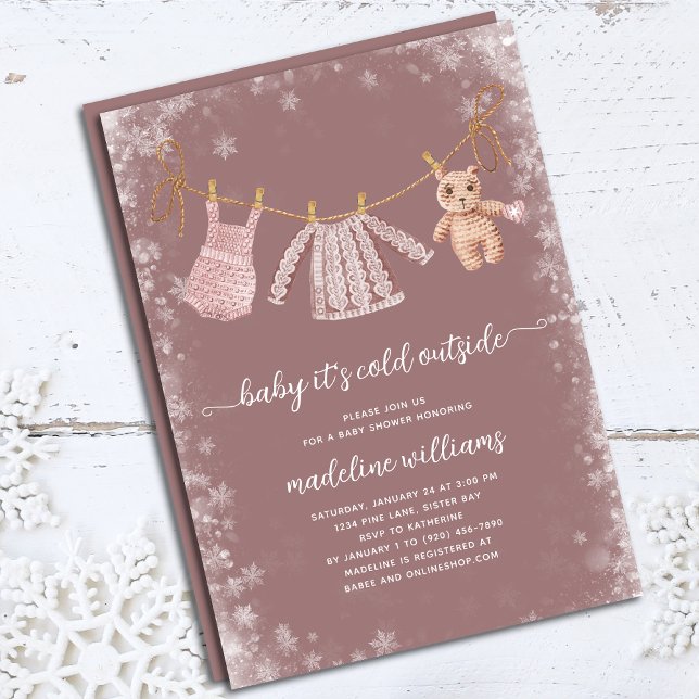 Baby Det är Kallet utanför Boho Girl Baby Shower Inbjudningar (Skapare uppladdad)