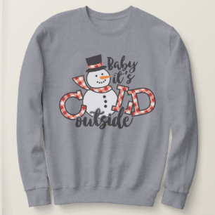 Baby Det är Kallet utanför Cute Snögubbe jul T Shirt