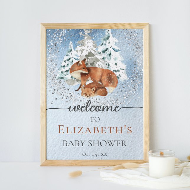 Baby Det är Kallet utanför Foxes Baby Shower Välko Poster (Skapare uppladdad)