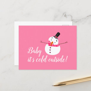 Baby Det är Kallet utanför, Rosa Snögubbe Vykort